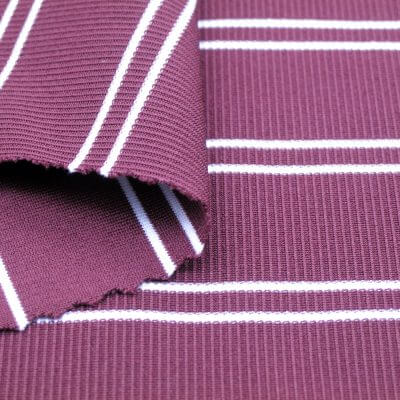 Polyester Nylon Spandex Yarn Dyed RIB Fabric