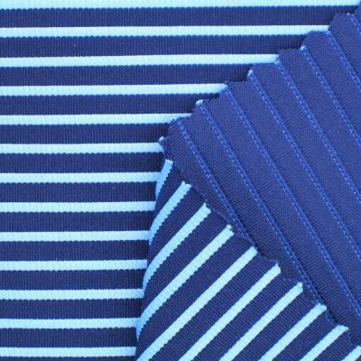 Nylon Spandex Yarn Dyed 3D Stripe Ottoman Fabric