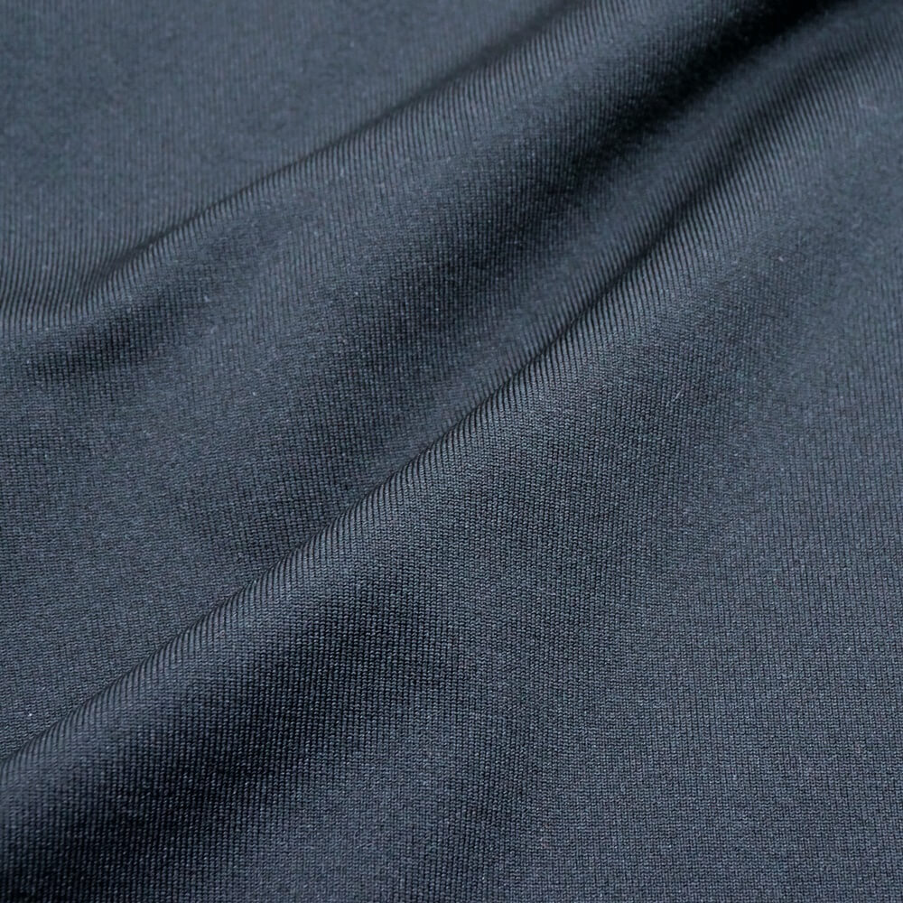Wicking Polyester Black Spandex Soft Jersey Fabric