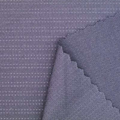 Polyester Elastane Jacquard Stripe Mesh Fabric