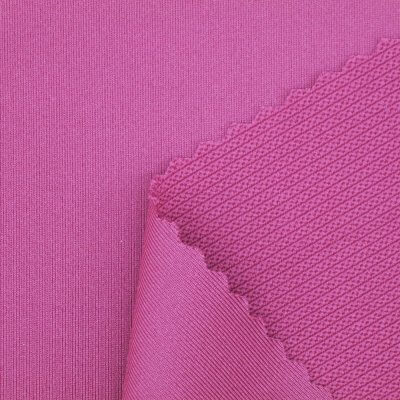 Wicking Polyester Spandex Textured Jersey Fabric