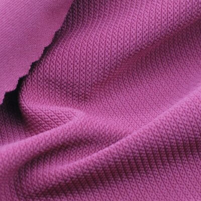 Wicking Polyester Spandex Textured Jersey Fabric