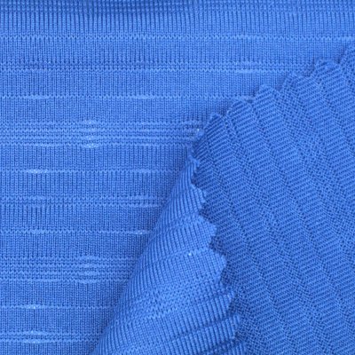 Polyester Spandex Stretch Stripe Jacquard Fabric