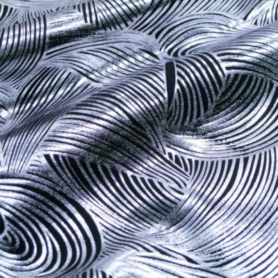 Polyester Spandex Tricot Brushed Foil Print Fabric - EYSAN FABRICS