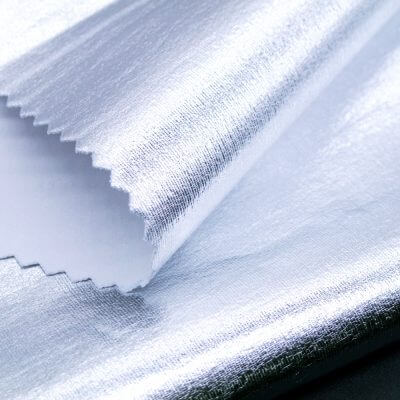Silver Foil All-Over-Print Polyester Spandex Fabric