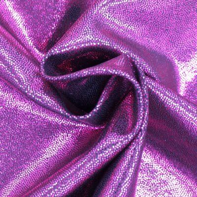 Polyester Spandex Fabric with Shiny Foil Print