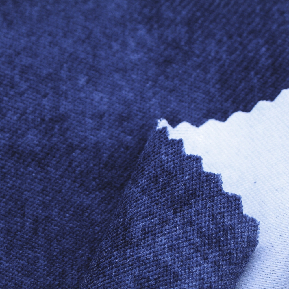 Denim Print Tactel Lycra Twill French Terry Fabric