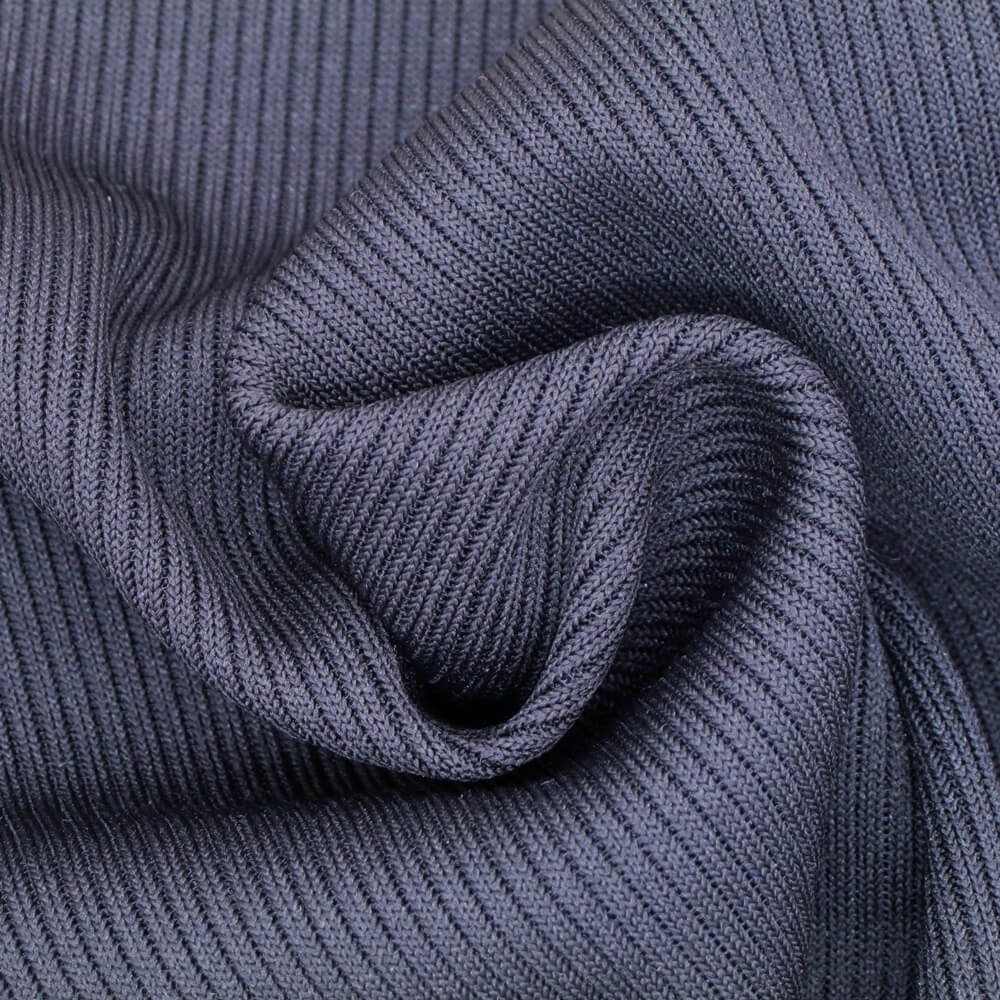 Thick 96 Polyester 4 Spandex Flat Back Rib Fabric