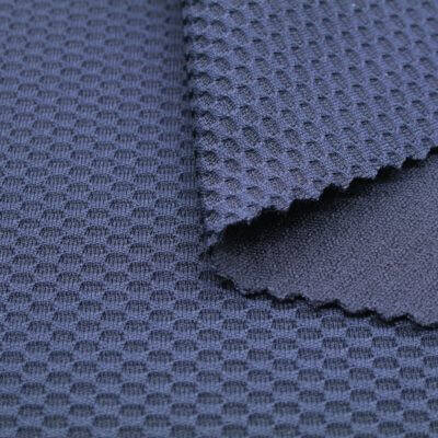 Thick Heavy Polyester Waffle Jacquard Mesh Fabric EYSAN FABRICS