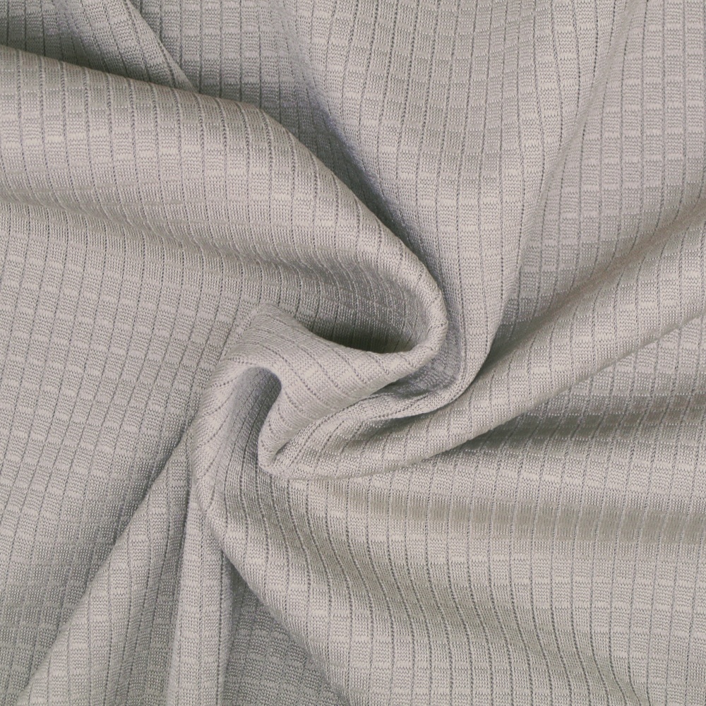 Anti-bacterial check knit fabric