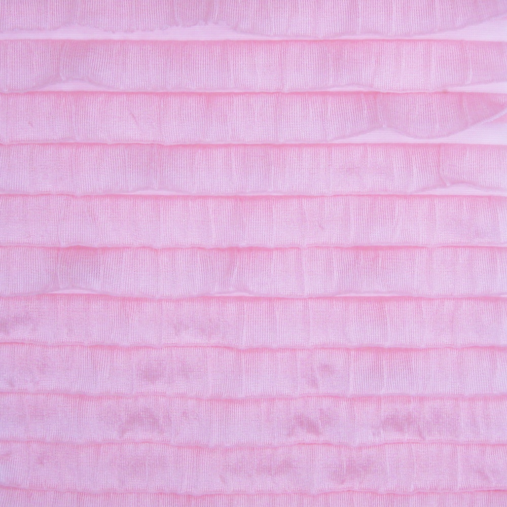 Polyester Spandex Layers Jacquard Ruffle Fabrics