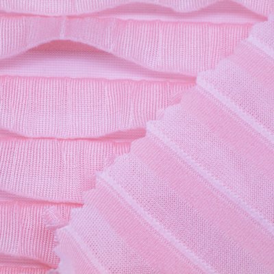 Polyester Spandex Layers Jacquard Ruffle Fabrics