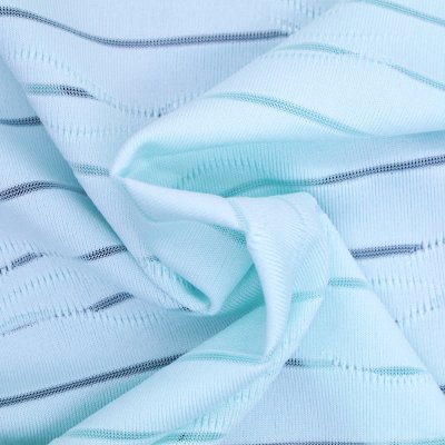 Semi Transparent Stripe Stretch Jacquard Fabric