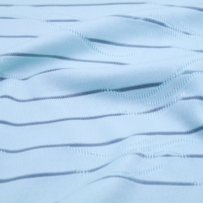 Semi Transparent Stripe Stretch Jacquard Fabric