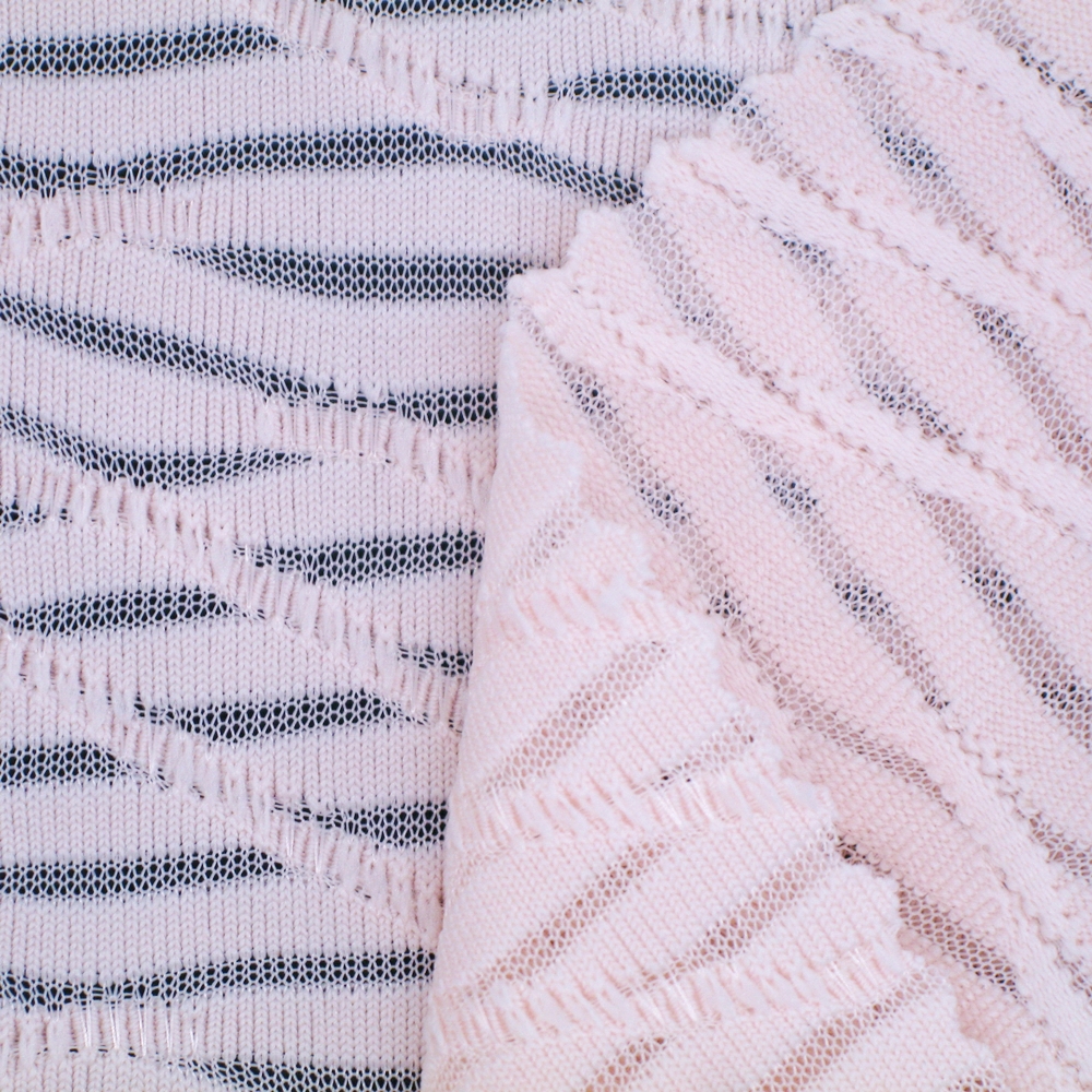 Small Wavy Jacquard Polyester Elastane Fabric | EYSAN FABRIC