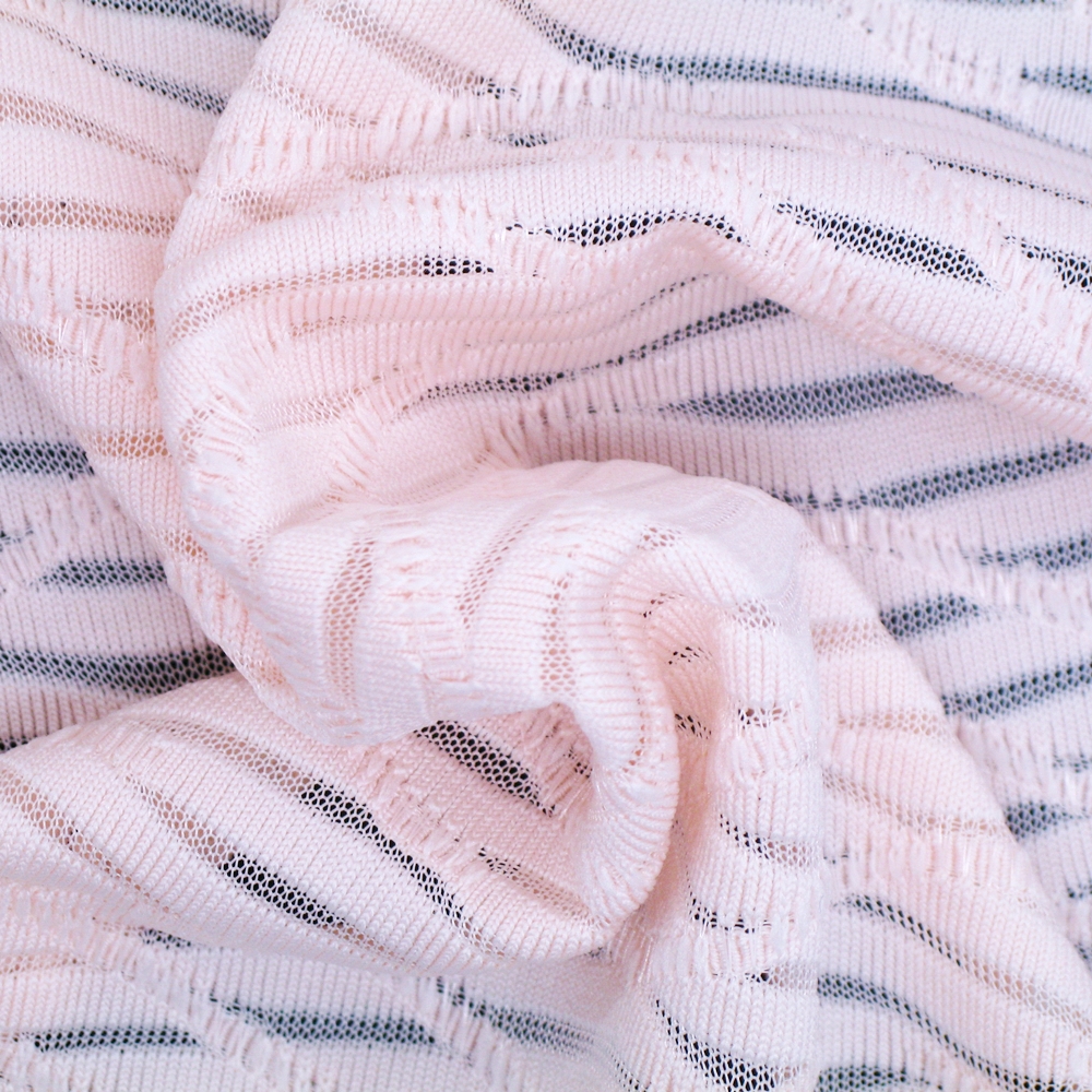 Small Wavy Jacquard Polyester Elastane Fabric | EYSAN FABRIC