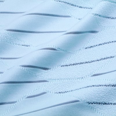 Curvy Pattern Polyester Elastane Jacquard Fabric