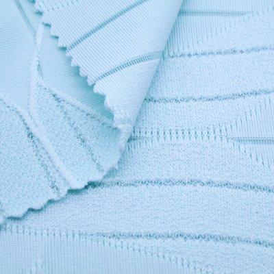 Curvy Pattern Polyester Elastane Jacquard Fabric