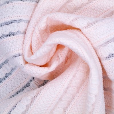 Polyester Spandex Striped Jacquard Knit Fabric