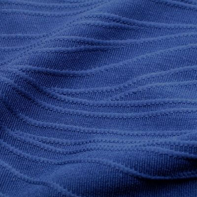 Polyester Spandex Wavy Jacquard Knit Fabric