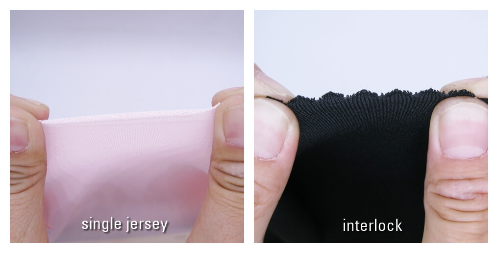 single jersey and interlock fabric curling